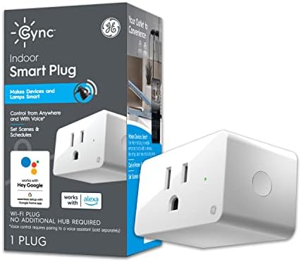 GE CYNC Intelligens Termosztát + Smart Plug Csomag, (1) Programozható Wi-Fi Termosztát & (1) Okos Beltéri, Csatlakozó Aljzat,