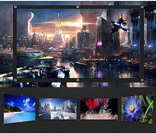 WSSBK Hordozható Fold 100/120inch Szövet Falra Kivetített Képernyő 4:3-HD 3D LED házimozi Projektor Képernyő Newst (Méret : 120 hüvelyk)
