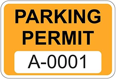 Narancs Parkolási Engedély Ablak Matrica, Matricák (Többes Szám Készletek állnak Rendelkezésre) (A0451, hogy A0500)