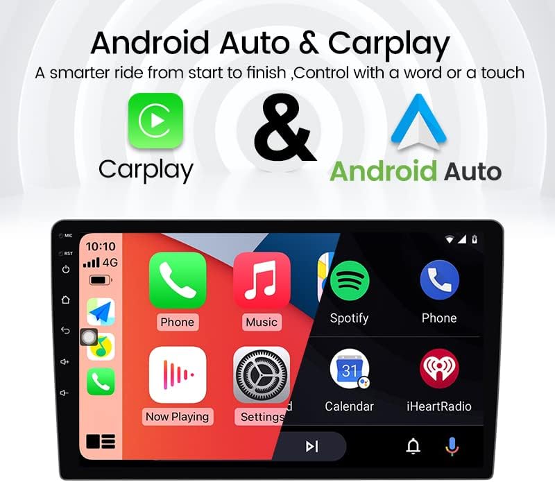 Android 11 autórádió Hifi Nissan X-Trail 2007-2015-Re, Biorunn 10.1 Inch Octa-Core Autó GPS Navi Vezeték nélküli Carplay Android