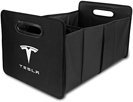 RSKVA Hátsó Csomagtartó Szervező Alkalmas Tesla Modell 3 Modell Y Modell X S Modell Autó Csomagtartó Doboz Összecsukható Tároló Táska