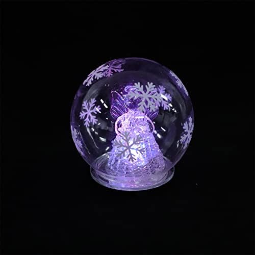 YARDWE lakberendezés lakberendezés Gömb Angyal Globe Üveg : Kerek Hópehely Globe Faragott Angyal Figura Globe Karácsonyi Asztal Tündér Gömb