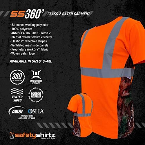 SafetyShirtz SS360 Deepwoods Álcaruha Biztonságot Tee ANSI Class 2
