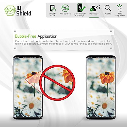 IQ Pajzs képernyővédő fólia Kompatibilis a Samsung Galaxy S9 Plus (2 Csomag)(Ügy Barátságos, 2-es Verzió) LiquidSkin Anti-Buborék
