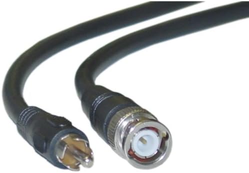 CableWholesale RG59U Koaxiális BNC-RCA Video Kábel, Fekete, BNC Férfi RCA Férfi Koax Kábel, 75 Ohm, 64% - Os Zsinór, 3 ft