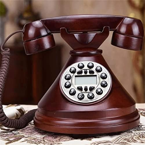 GRETD Antik Vezetékes Divat a Retro Tömör Fa Fix Telefon Antik Vezetékes Telefon/Újrahívás/Hands-Free/Háttérvilágítású, Hívófél-azonosító