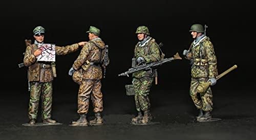 Goodmoel 1/35 második VILÁGHÁBORÚ német Katonák Készíteni Gyanta Katona Modell Készlet (4 Fő)/Összeszerelt, valamint Festetlen Miniatűr-Készlet/üveg