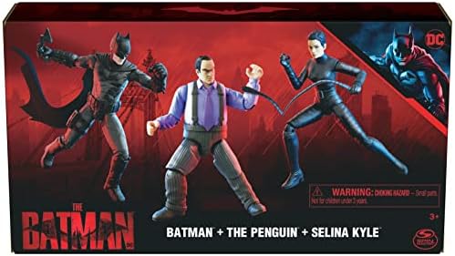 DC Comics, a Batman 3-Pack Exkluzív 4 Batman, Selina Kyle, A Pingvin akciófigurák, 3 Tartozékok, Batman Film, a Gyerekek a Játékok
