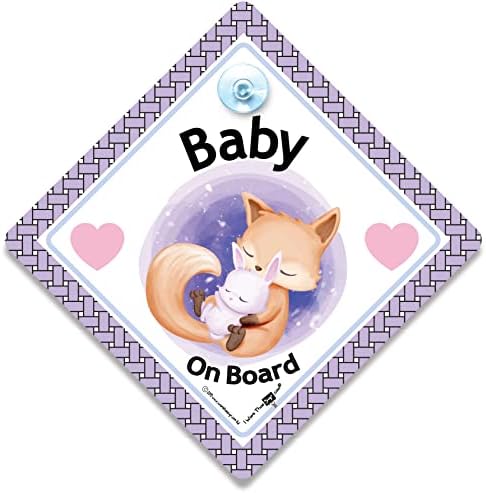 Baba Fox A Fedélzeten Autó Alá, Baby on Board Táblát, Unoka A Fedélzeten, Autó Ablak Alá Tervezték, hogy Más úthasználók Baba A Kocsiban,