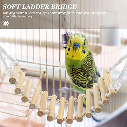 Ipetboom 2db kopásálló Létra Híd Swing Szürke Papagájok Felfüggesztéséről Játékokat Játszani Rágás Játék Pet Függőágy Madár Lépés Képzés Tartozék