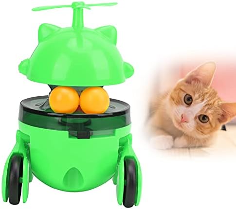 Shanrya Macska Etető Játék, Kényelmes Nyomon Lemezjátszó Labda Játék Aranyos Vicces Macska Játszik a Macska(Zöld)