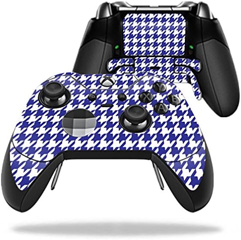 MightySkins Bőr Kompatibilis a Microsoft Xbox Elite Vezérlő – Kék houndstooth minta | Védő, Tartós, Egyedi Vinil-wrap Borító | Könnyű Alkalmazni,