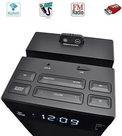 Pyle PHITB65BK Bluetooth Hang Torony Hangszóró Rendszer, USB Olvasó 3,5 mm-es AUX bemenet, RCA Bemenetek, valamint az FM-Rádió