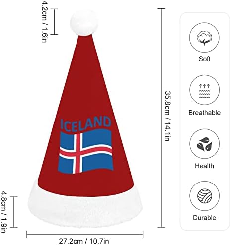 Zászló Izland Plüss Karácsonyi Kalap Pajkos, Kedves Mikulás Sapka Plüss Színültig, majd Comfort Bélés Karácsonyi Dekoráció