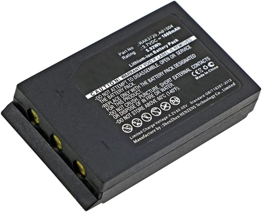 Szinergia Digitális Távirányító Akkumulátor, Kompatibilis Akerstroms AQ80 Adók Távirányító, (Li-Ion 3,7 V, 1600 mAh) Ultra Nagy Kapacitású,
