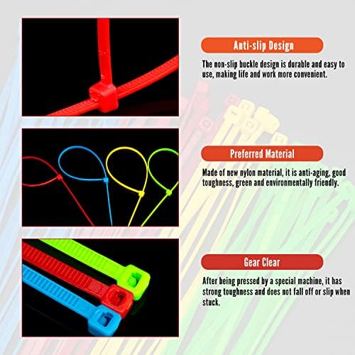 MroMax Kábel karperecet 3.94 Inch x 0,1 Hüvelyk(L x W), UV-Rezisztens, Egyéni Reteszelő Nylon Nyakkendő Pakolások a Többcélú Felhasználásra