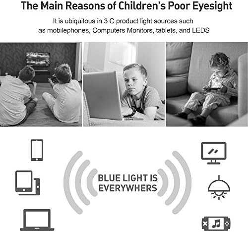 MOSSLIAN Gyerekek Kék Fény Blokkoló Szemüveg, 2 csomag, UV-Védelem, Anti Terhelését, Tükröződésmentes Lencse, Számítógépes Játékok, TV