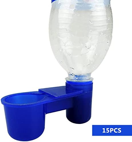 15pcs Automatikus Madár Ivó Csésze Víz Bottl Műanyag Galamb Víz Üveg Adagoló Fürj, Galamb, Tyúk Ketrec (Sárga)