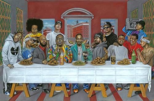 Danjiao Nt110 Az Utolsó Vacsora 2Pac Jay Hip-Hop Zene Rapper Star Poszter Wall Art Festmény, Vászon Nyomtatás Inspiráló Szellemi