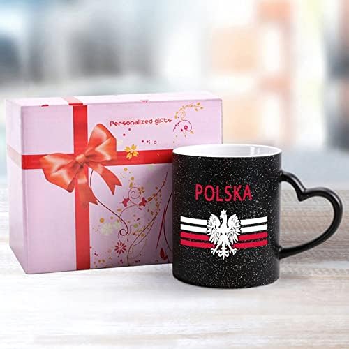 Lengyel Zászló - Polska Sas Bögre, Kerámia Színe Változó Csésze Tea Csésze Office Otthoni Ajándékok