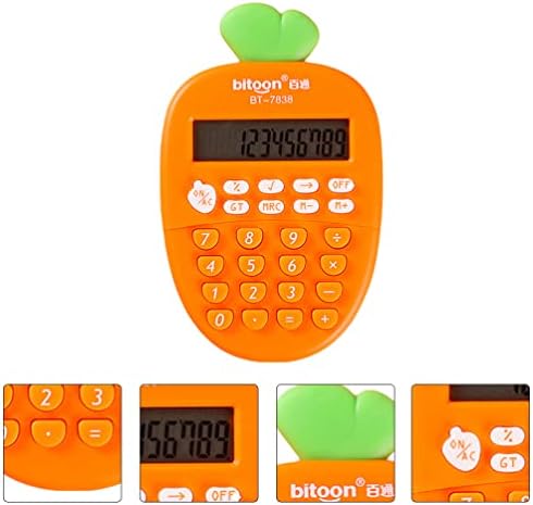 NUOBESTY Ninos Kalkulátor Répa Alakú Pocket Calculator, Mini Számológép 12 Számjegy Elektronikus Számológép Asztali Dísz, a Diákok