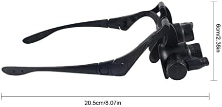 ZHUHW 4 Nagyítás Nagyító Szemüveg Távcső Lencse, 2 Fények Fejhallgató Nagyító Javítás Micro Faragás