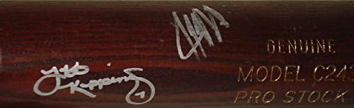 Nyomkodjuk Bay Rays Dedikált Játék Használt Bat (jeff Niemann & Jeff Kippinger) - Dedikált MLB Denevérek