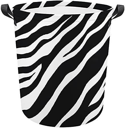 FoDuoDuo Kosárban Zebra1 Szennyesben Fogantyúval Lehajtható Gátolják Szennyes Ruha Tároló Táska, Hálószoba,Fürdőszoba,Játék, Könyv, Ruhák