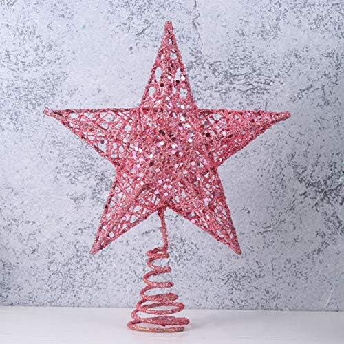 Didiseaon karácsonyfa Topper Karácsonyi Csillag csúcsdíszt Csillogott, Fém Hallow Design Star Fa Dísz 3D-s Star Treetop Dísz az Ünnepi Karácsonyi