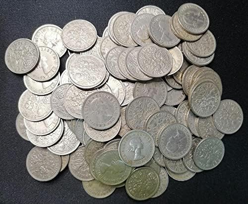 Európai Érméket a Brit Korai 6 Penny Szerelem Lóhere Érme LuckyCoin Elizabeth II.
