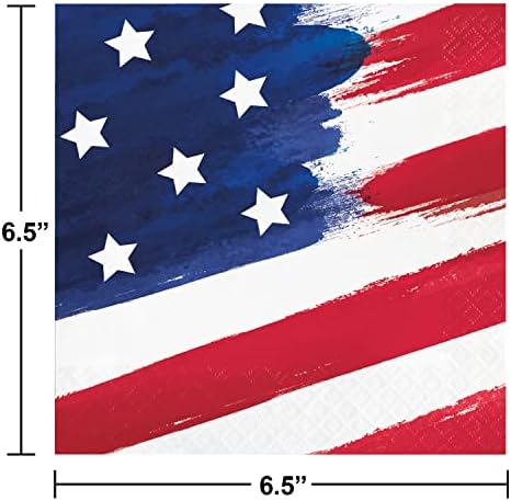 Amerikai Zászló Festői Hazafias Eldobható Tányér Csomag | július 4-én, Memorial Day USA Piros-Fehér-Kék Stars and Stripes Bankett Tálak, Tányérok,