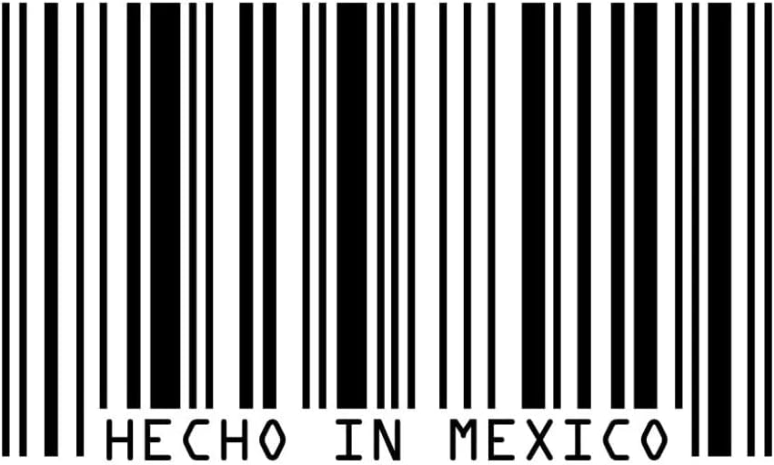 Made in Mexico Vonalkódos Matrica, Öntapadó Vinil JDM UPC Mexikói Hecho hu - C075 - 6 cm vagy 15 Cm Matrica Mérete