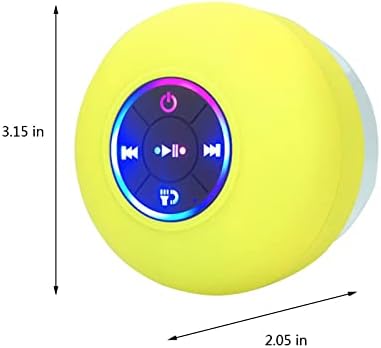 Ausyst Bluetooth Zuhany Hangszóró Színes Fény Kihangosító Hangszóró, Beépített Mikrofon, Külön tapadókorong a Zuhanyzó Bluetooth 5.0 IPX4