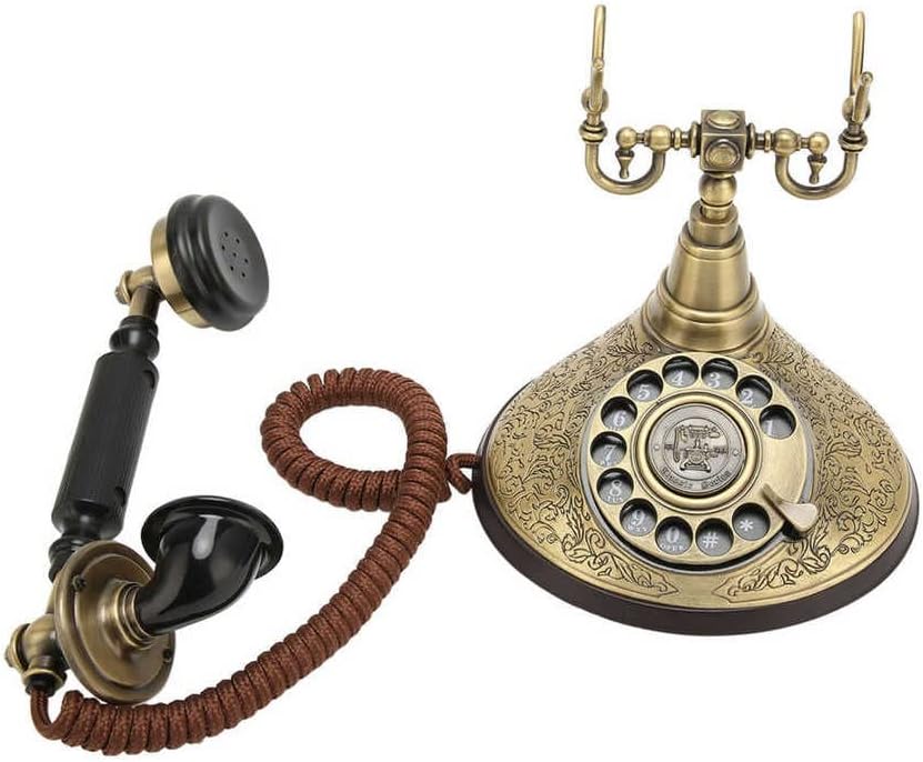 ZSEDP Vintage Telefon Forgó Tárcsázási Vezetékes Régimódi Telefon Kézibeszélő Csengőhang Hangerejének Beállítása a Tanulmány Hálószoba