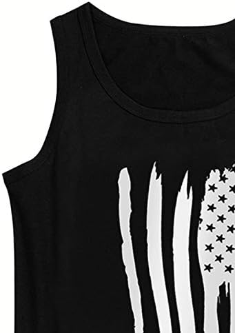 Július 4-Ing Tartály Tetejét a Nők USA Zászló Nyári Alkalmi Ujjatlan T-Shirt Csillagok Csíkos Tie-Dye Fitness csőfelső