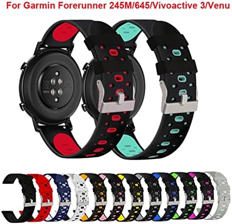 KDEGK 20mm Színes Watchband szíj, a Garmin Forerunner 245 245M 645 Zene vivoactive 3 Sport szilikon Okos watchband Karkötő