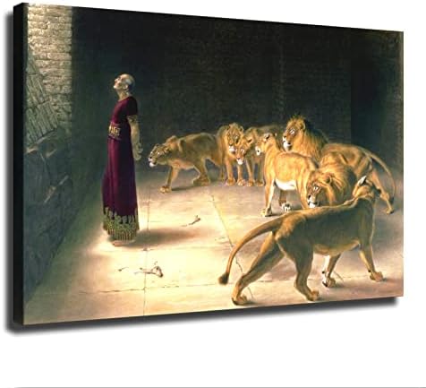 Daniel Választ, hogy A Király A Lions Den a Brit Riviere Vászon Plakát, Esztétika Wall Art Kép Nyomtatási Modern Család Hálószoba, Iroda