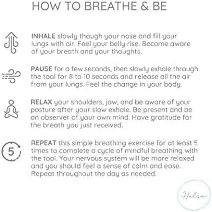 Halsa Légzés Nyaklánc, Szorongás Nyaklánc, Meditáció, Relaxációs, Nyugtató Le, Csökkenti a Stresszt. Breathwork Eszköz. Prémium minőségű,