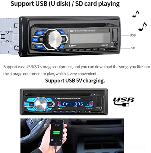 1Din 12V Autós DVD-CD Lejátszó Jármű MP3 autórádió Handfree Hívás Autoradio Bluetooth Aux-in FM USB-Távirányító 4 * 45W Hangszóró,