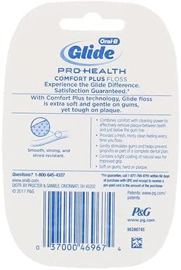 Oral-B Glide Pro-Egészségügyi Comfort Plus Fogselymet, Menta (Csomag 1)
