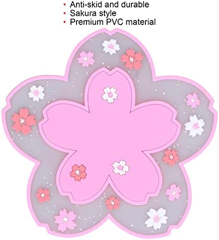 Sakura Alátétek, Lágy PVC cseresznyevirág Kupa Szőnyeg Nem Csúszik az Italt Csésze Szemüveg Ajándék Nők, Gyerekek, Feleség,