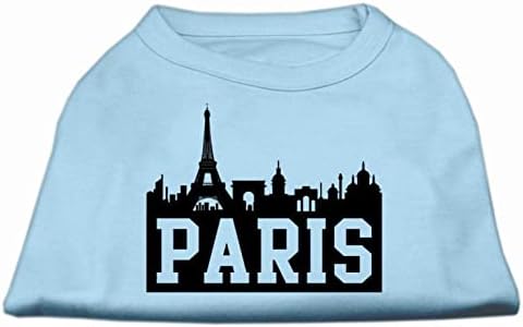 Délibáb Pet Termékek 8 Hüvelykes Párizs Városára Képernyő Nyomtatás Póló Háziállat, X-Kicsi, Világos Rózsaszín