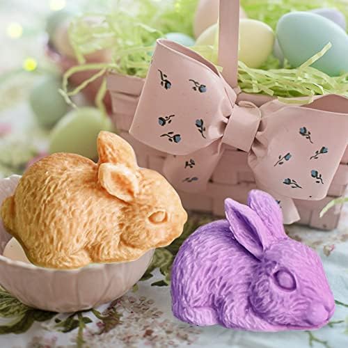 2DB Aranyos Rabbit Szappan Penész Szilikon Gyanta Gyertya Penész Húsvéti Szilikon Öntőforma Fondant Torta Csokoládé Dekoráció