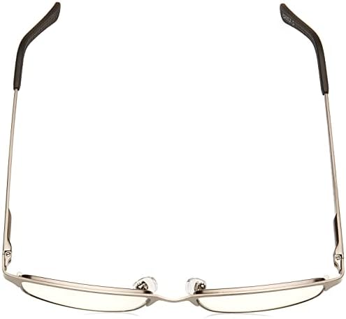 Foster Grant Férfi Sámson Téglalap alakú Szemüvege, Szatén Sötét Gunmetal/Átlátszó, 52 mm + 2.75
