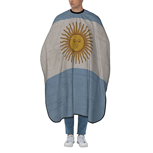 Retro Argentína Zászló 3d Nyomtatás Professzionális Fodrász Cape Haj Vágás Haját Szalon Cape Fodrász Kötény 55 X 66