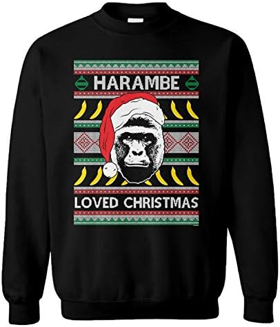 Harambe Szerettem a Karácsonyt - RIP Gorilla Mém Unisex Sleeve Pulóver