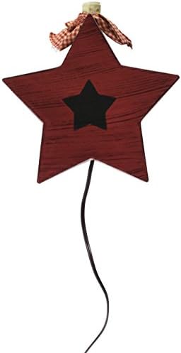 Kézműves Outlet papírmasé Vörös Csillag Doboz Elektromos Fény, 3 7.25-Hüvelyk