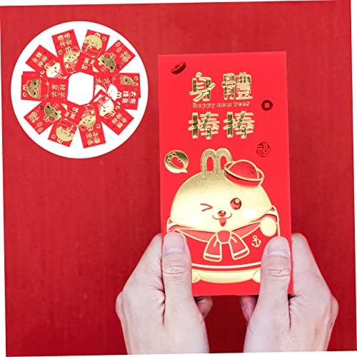 SEWACC 30db 2023 Piros Boríték Piros Ajándékot, Kínai, Ajándék, karácsonyi ajándéknak Zodiákus Nyuszi Boríték Fesztivál Vörös