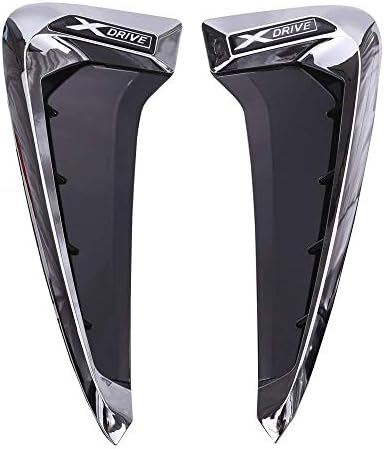 Autobro ABS Xdrive Szénszálas Cápa Kopoltyú Oldalon Dekoráció Fender Szellőző Berendezés BMW X5 F15 X5M F85 14-17-Ezüst-Fehér