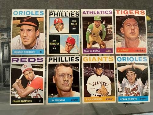 1964 Topps Baseball Kártya Beállítása 94% -30 Teljes Yaz Gibson Maris Berra Ex/mt - Asztalon Baseball Kártyák
